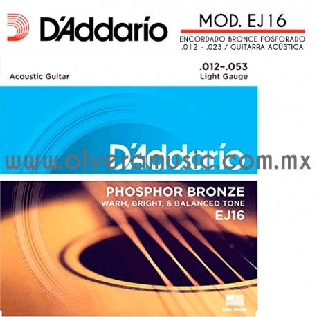 D´Addario Mod.EJ16 encordado de bronce...