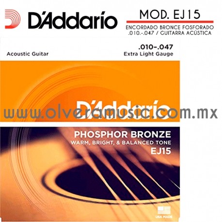 D´Addario Mod.EJ15 encordado de bronce...